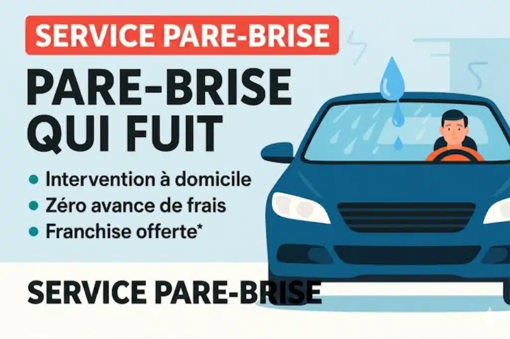 pare brise qui fuit